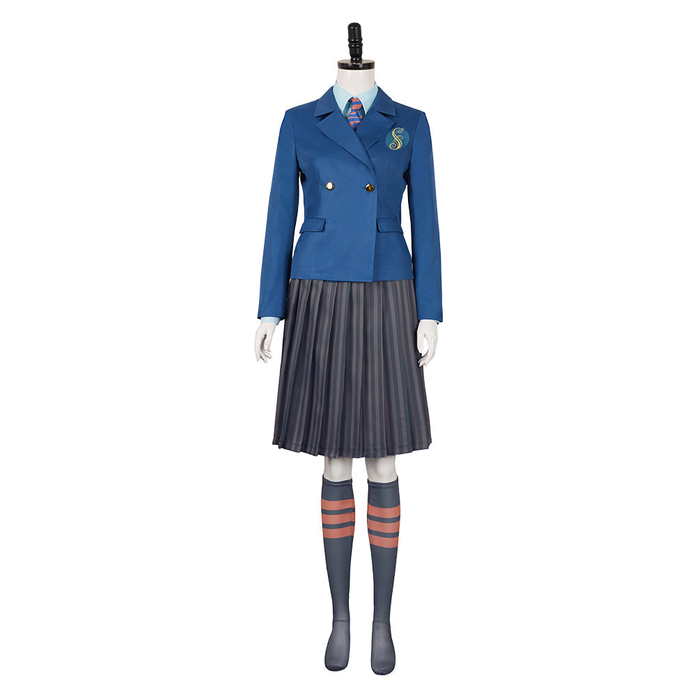 Blue Shiz School Uniform Adult University Cosplay Costume