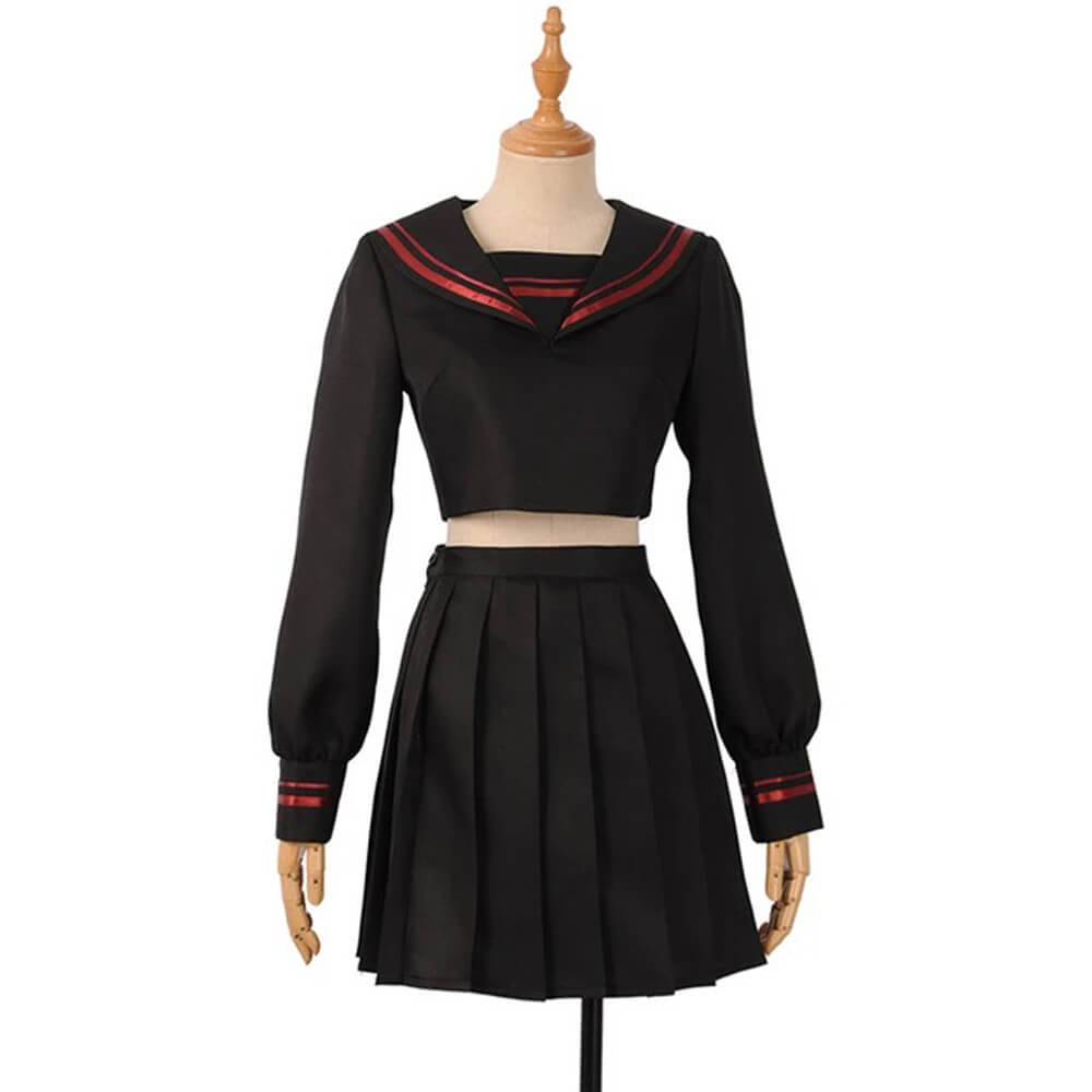 Yuzuha Shiba Costume Female School Girl Cosplay Outfit Sailor School Uniform