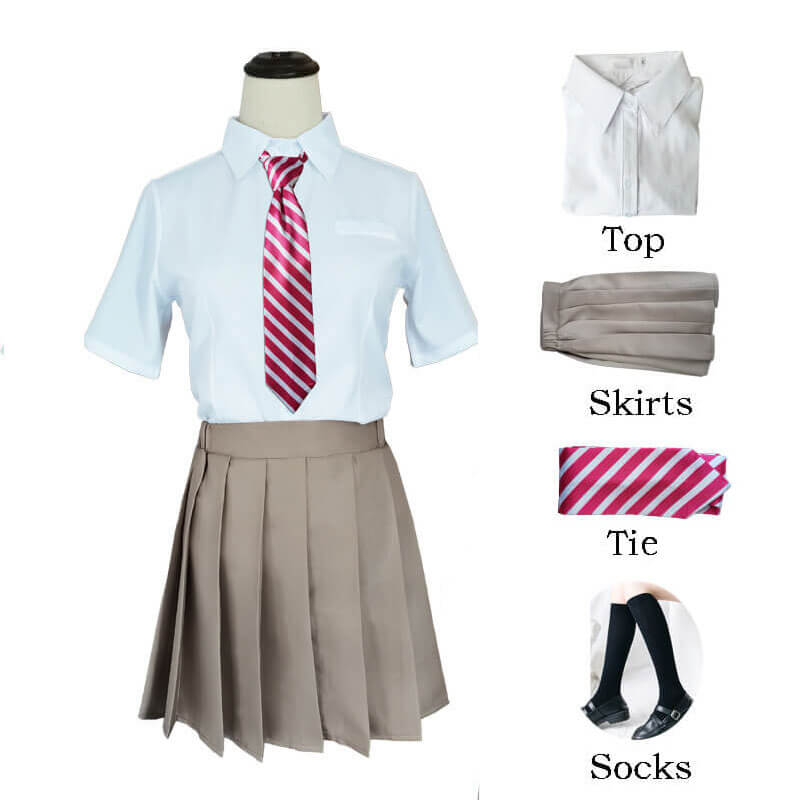 Tachibana Hinata Costume Anime Girl School Uniform Dress Set for Women