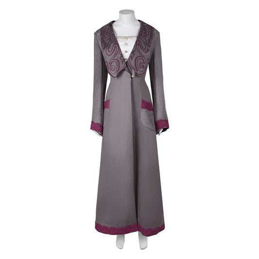 Women Elphaba Grey Outfit Coat and Slip Dress Set Halloween Party Outfits