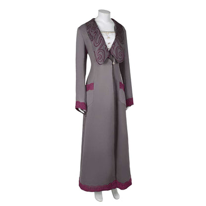 Women Elphaba Grey Outfit Coat and Slip Dress Set Halloween Party Outfits