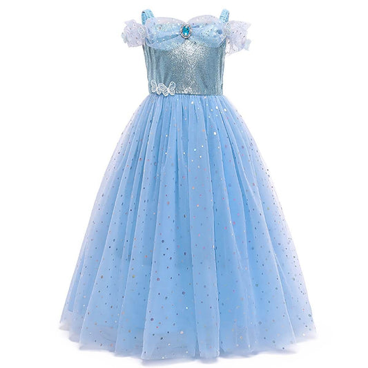 Girls Princess Dress Prom Costume Tulle Suit Fancy Sleeveless Off Shoulder Outfits